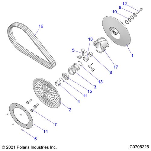 Polaris Rzr Orv Drive Belt, Part 3211202 – Compatible With Specific Models Of Polaris Side-By-Sides, Runs At Optimal Rpms, No Clutch Recalibration, Replace Every 1,000 Miles, Black #TOP2