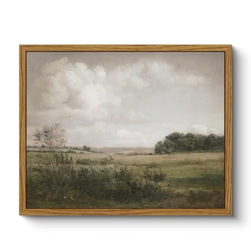 ARPEOTCY Leinwand Bilder mit Rahmen, Vintage Wandbilder, Klassisch Wand Deko Wohnzimmer Schlafzimmer Badezimmer Küche, Bauernhaus Zimmer Deko Aesthetic, Landschaft Painting, 20x25cm, klein