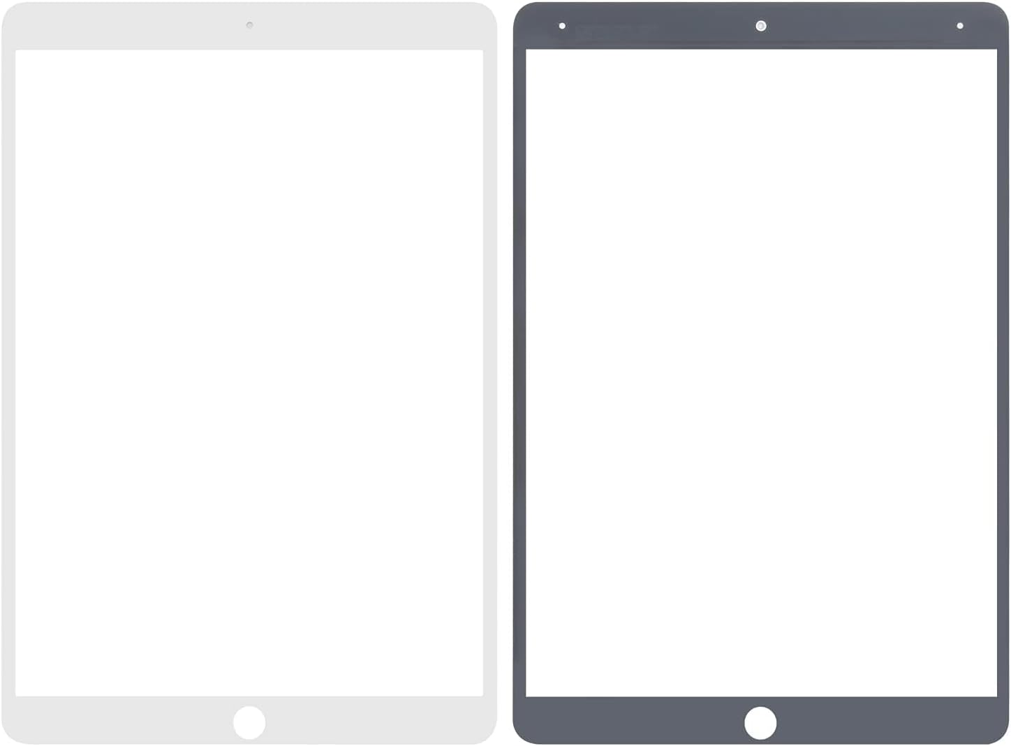 Screen Replacement for IPAD PRO 10.5 Front Outer Glass A1701 A1709 Glass Panel Lens Repair Parts Kits with Free Tools (Not Touch Digitizer, Not LCD) (White)