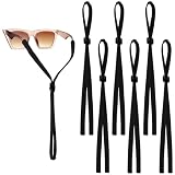 Bewudy Brillenband, 6 Stück Verstellbare Brillenkette, Sport Brillenkordel Herren Brillenkette Damen Anti-Rutsch Brillenschnur für Sonnenbrille und Brillen Stilvolles (schwarz)