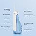 Water Dental Flosser Teeth Pick: Portable Cordless Oral Irrigator 300ML Rechargeable Travel Irrigation Cleaner Beautypick IPX7 Waterproof Electric Flossing Machine for Teeth Cleaning White