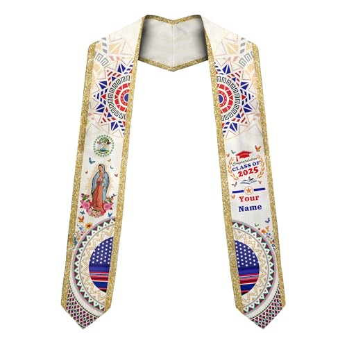 MonkeyVan Custom Belize Graduation Sash Belize Stole for Graduation Belize Flag Gift Graduation Sash Graduation Stole Bz8