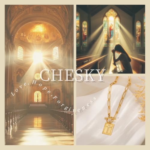 CHESKY Pendant Necklaces for Women Trendy, Dainty Gold Paperclip Necklace for Womens Tarnish Free Toggle Clasp Chain Necklace Simple Chunky Necklace Fashion Gold Jewelry for Women Gifts4