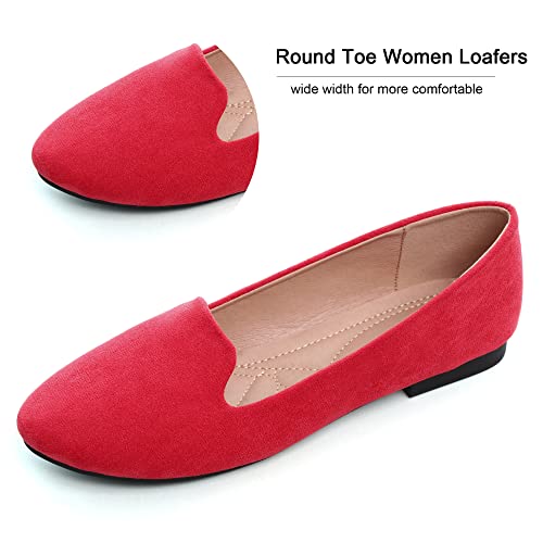 Image of Dear Time Women's Casual Loafers Flats Comfortable Round Toe Dress Shoes Slip On Ballet Flats for Women Work Office Shoes