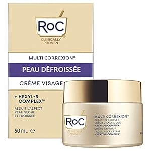RoC Multi Correxion® Crépe Repair Face & Neck Cream, Daily Anti-Aging, Dry Skin Care Treatment, 50ML