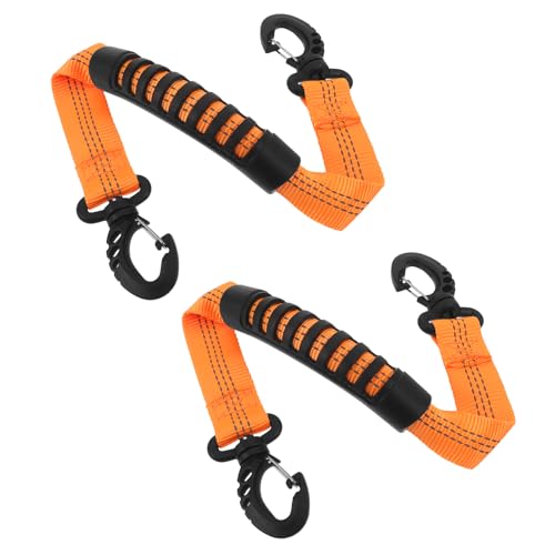 BESPORTBLE Correas Ajustables para Botas de Esquí 2 Piezas con Diseño Reflectante en Color Naranja, Asa de Transporte Ergonómica y Material Resistente para Deportes de Invierno y Patinaje