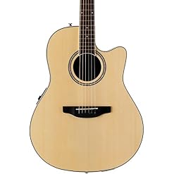 Ovation AB24II-4 Applause Guitare électro-acoustique moyenne Cutaway Naturel - Les Beatles, Paul McCartney, John Lennon, RIngo Starr, George Harrison