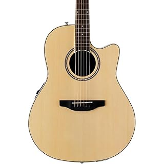 Ovation AB24II-4 Applause Guitare électro-acoustique moyenne Cutaway Naturel - Les Beatles, Paul McCartney, John Lennon, RIngo Starr, George Harrison