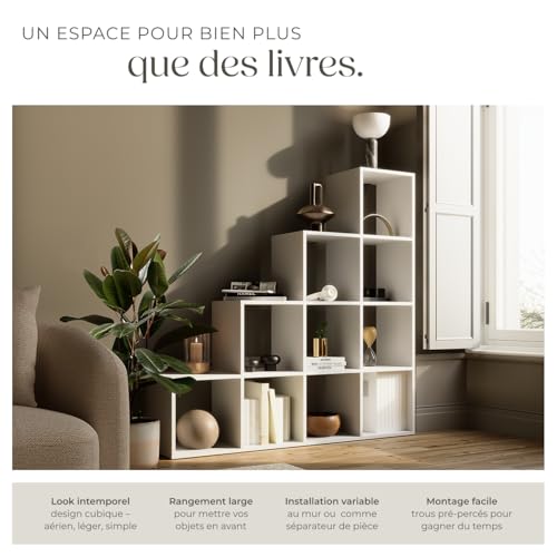 Étagère escalier 10 cubes anti-basculement TecTake