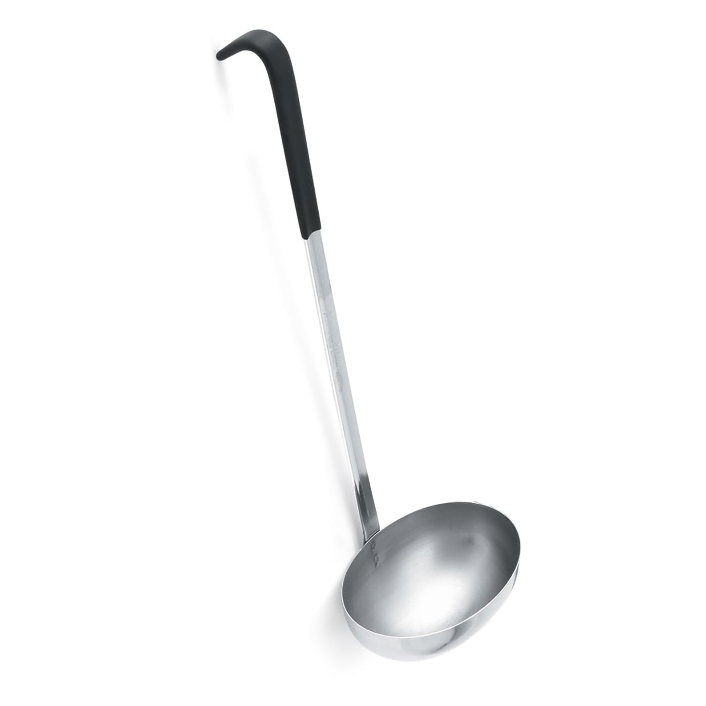 S/S 8 Ounce Oval Ladle With Black Kool-Touch Handle by Vollrath – 8.0 ounces, Stainless Steel, Black, Model 56728