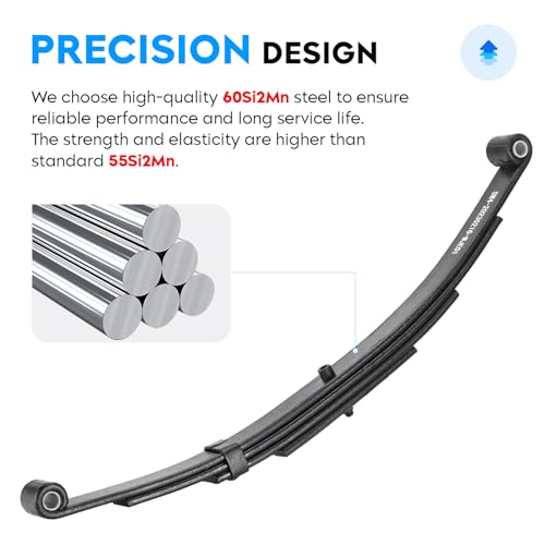 image for AEagle 4 Leaf 2500lb Capacity Double Eye Spring for 5000lb Trailer Axl