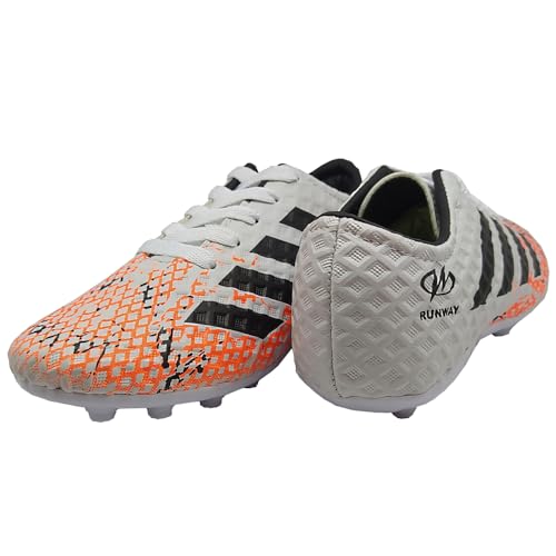 Chuteira Infantil Futebol de Campo Juvenil Runway Branco Tamanho:35;Cor:Branco