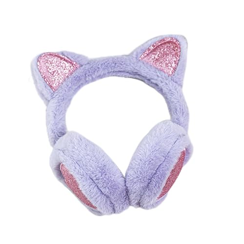 Kids Earmuffs Cute Cat Earmuffs Winter Warm Outdoor Ear Covers Headband Fur Earwarmer