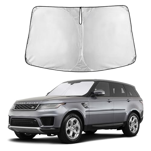 Image of Autovir Windshield Sun Shade Fit for 2014-2020 2021 2022 Land Rover Range Rover Sport Sunshade, Front Car Window Shades Sun Visor, Blocks UV Rays & Heat, Car Accessories