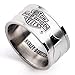 Harley-Davidson Men's Bar & Shield Raised Flame Band Ring, Stainless Steel (10)