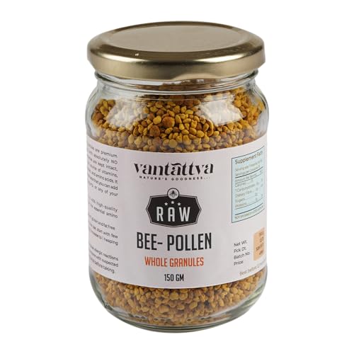 Image of VANTATTVA-NATURE's GOODNESS... Raw Organic Bee Pollen -150 Gm - Anti-Oxidant And Protein Rich Natural Superfood, Pack Of 1, Granule