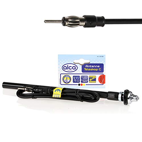Antena universal para radio de coche FM AM telescópica y cromada