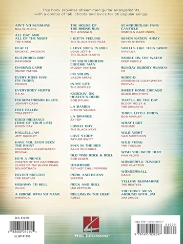 image for Hal Leonard Simple Songs - The Easiest Easy Guitar Songbook Ever | 50 