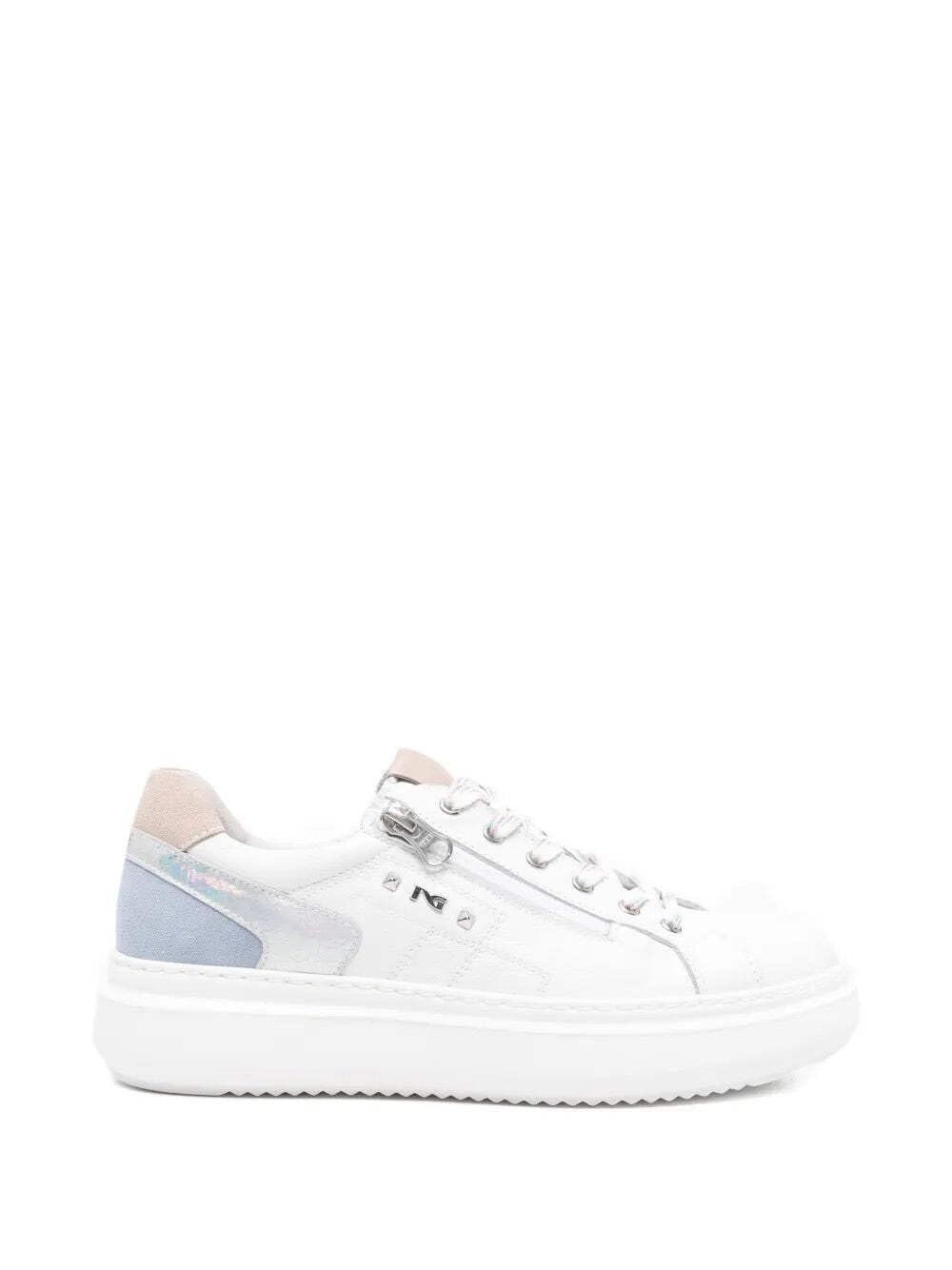 Nero Giardini E615285D Sneakers Donna in Pelle E Suede - Bianco 40 EU