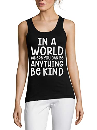 Débardeur Be Kind coton femme noir : t-shirt sans manches respirant