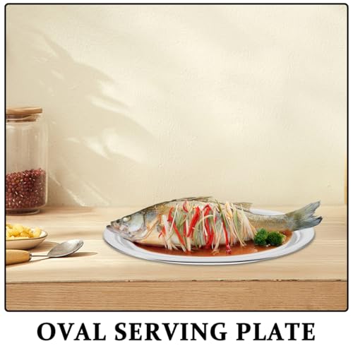 Plat ovale inox vapeur Cabilock anti-adhérence poisson