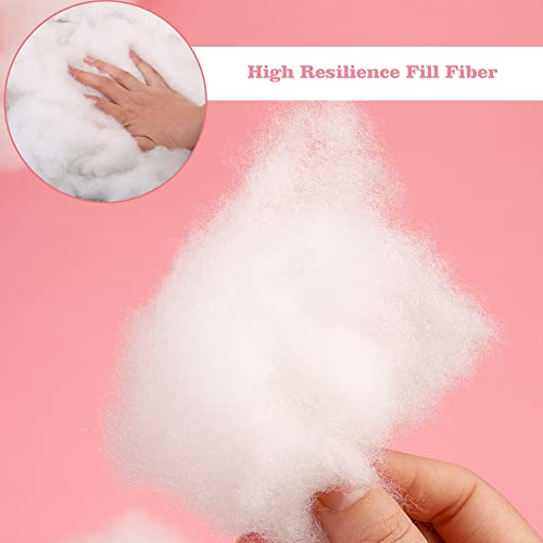Bupete 100g/3.5oz Polyester Fiber Fill, Premium Fiber Fill Stuffing, Fluff Stuffing High Resilience Fill Fiber for Stuffed Animal Crafts, Crochet Stuffing, Cushions Stuffing