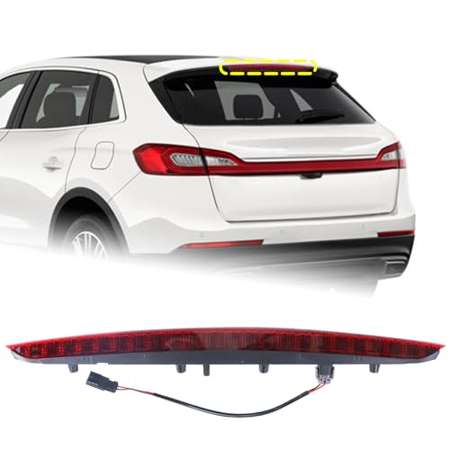 KAMDKI 3rd Brake Lamp Compatible for 2016 2017 2018 Lincoln MKX LED Stop Light High Mount Third Brake Light With Bulbs and Harness FA1Z-13A613-AB FA1Z13A613AB