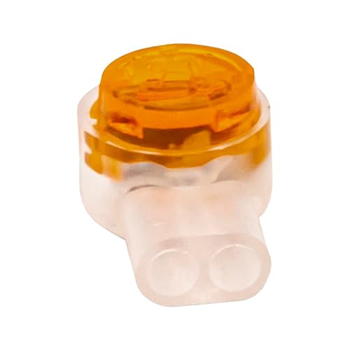 Triplett UYC-100PK Conectores de desplazamiento de aislamiento UY IDC de 2 cables, 21-26 AWG, amarillo, paquete de 100