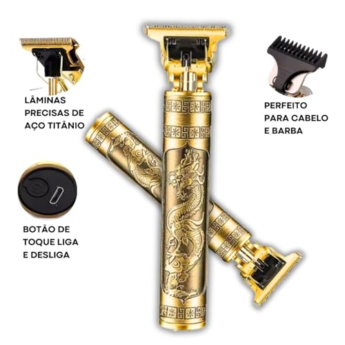 Máquina De Barbear Profissional Premium Ultra Afiada Bivolt Dragão