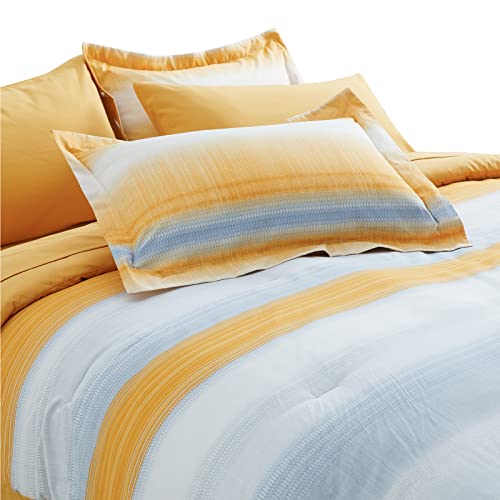 Bedsure Queen Bedding Set - 8 Piece Bed In A Bag Bed Set With Comforter And Sheets, All Season Reversible Thick Lined Gradient Color Comforter Set (Queen, 88 X 88 Inches, Sunset Yellow) #TOP6