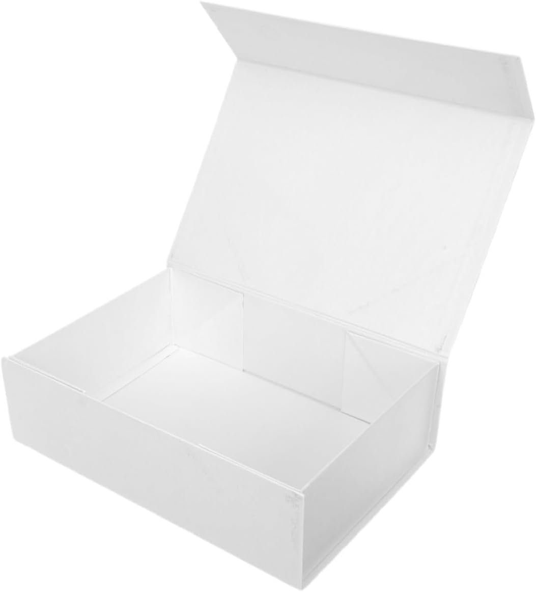 LIFKOME White Magnetic Folding Gift Box with Lid for Special Occasions