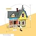 Bird's Wood Shack 3D Wooden Puzzle DIY Miniature House Kit - DIY Tiny House Kit from Up Movie - Easy-to-Assemble 1/8” Baltic Birch Wood - Model House Kit for Family, School, Hobby, Art & Craft Gift