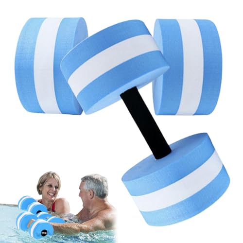 Dumbbells - Mancuernas flotantes | Pesas de deportes acuáticos | Juego de pesas de goma | Equipo de ejercicios de piscina de espuma | Barras de fitness para fortalecer | Juego de entrenamiento en