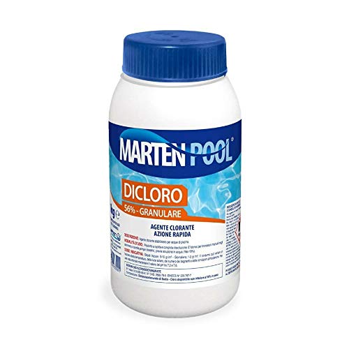 MARTEN Dicloro 56% granulare 1kg | Agente clorante stabilizzato per acque di piscina