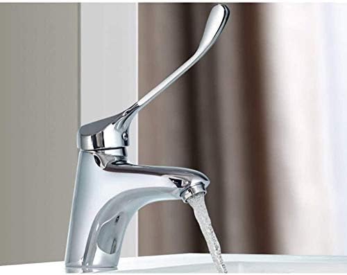 Bassin robinet mitigeur de salle de bain en laiton chromé à commande longue