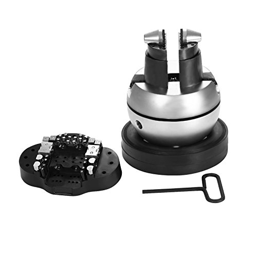 VEVOR Engraving Block 5 inch Ball Vise Setting Jewelry Ball Vise Engraving with 34PCS Attachment and Rubber Base