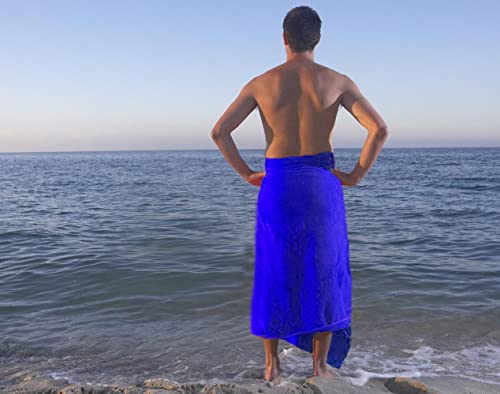 Mylsmple Luxury Microfiber Bath Towel Extra Large Bath Sheet Blue Beach Towel Fast Drying Hotel Bathroom Towel (36 Inch X 72 Inch, Dark Blue) #TOP5