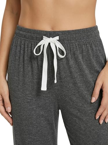 Image of Joyaria Bamboo Viscose Cooling Pajamas for Women Capri Button Front Pjs Set | Ideal for Night Sweats, Hot Sleeper Friendly, Breathable & Moisture Wicking, Short Sleeve Top