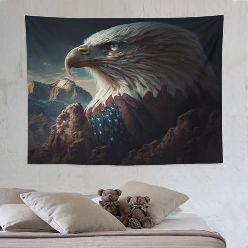 Tapisserie salon aigle américain décoration tenture murale chambre 150x200cm