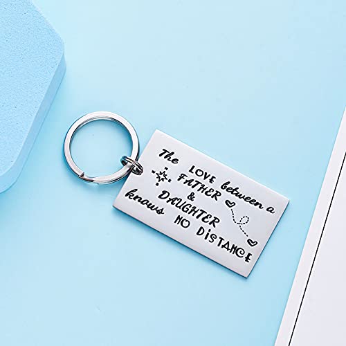 Lparkin Father Daughter Keychain Gifts The Love Between Father And Daughter Knows No Distance #TOP4