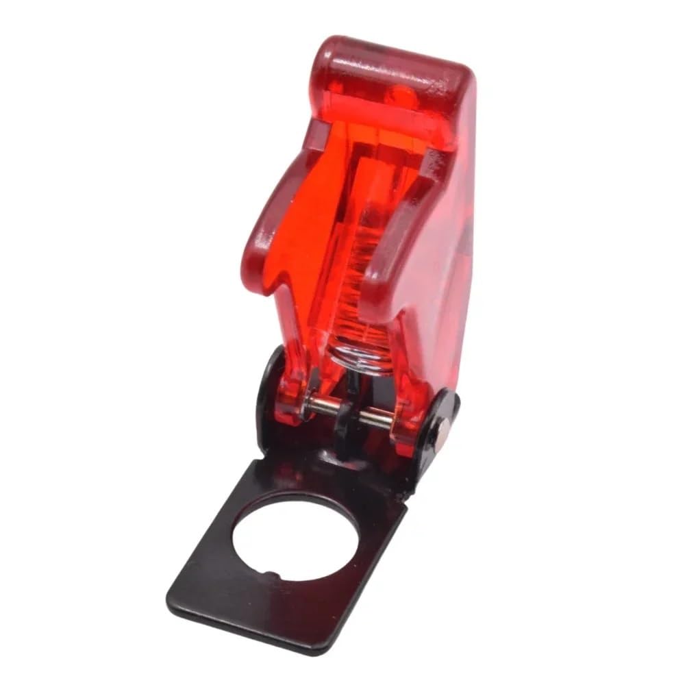 5pcs Safety Dustproof 12mm Toggle Switch Flip Up Cap Dust Cover Guard for Auto Car Boat Truck Aircraft Light Red Black Green(5 Colors Type 2)