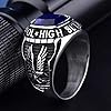 MASOP Fashion Jewelry Stainless Steel Mens Ring Comfort Fit Engraved Eagle High School Size 12 #3
