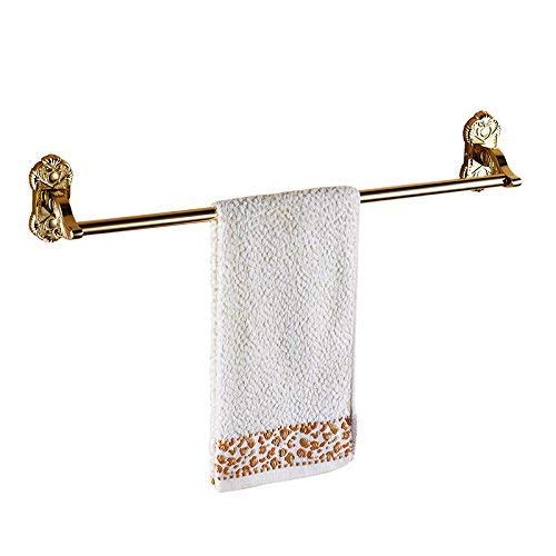 Porte-serviettes en laiton antique chic et robuste pour salle de bain