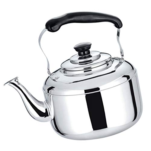 YARDWE Stainless Steel Stove Top Teakettle Whistling Tea Kettle Teapot Water Kettle Pot Water Handle Kettle Anti Hot Handle Tea Kettle for Stove Top Gas Induction Cooker 5l