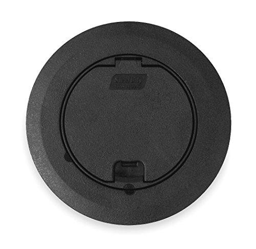Floor Box Cover, Round, 6-3/4 In., Black