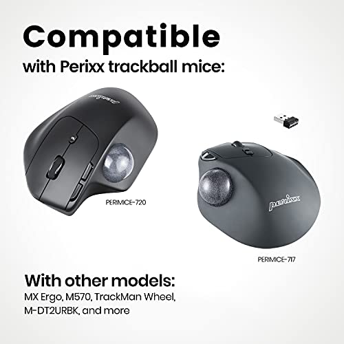 Image of Perixx PERIPRO-303 1.34 Inches Trackball - Replacement Ball for M570, PERIMICE-517 /520 /717 /720, and Other Compatible Trackball Mouse (Silver)
