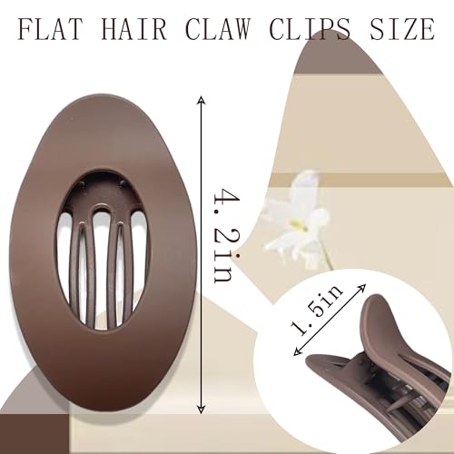 Pinzas planas para el cabello para mujer - 4.2 pulgadas, diseño curvado cómodo con resorte oculto, aptas para cabello grueso y fino, uso diario miniatura 6