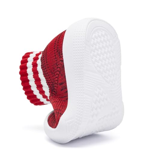 Image of Eashi Baby Boy Girl Non-Skid Indoor Infant Walking Shoes Breathable Warm Elastic Sock Shoes with Memory Sole Protect Toes Outdoor Sneakers