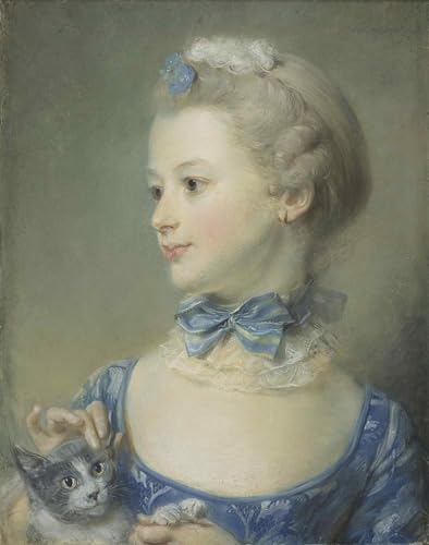 Pintura Decorativa la Bambina col gatto para Inspirar Elegancia en tu Salón