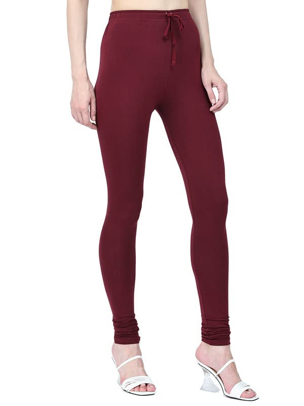 Image of Robinbosky Cotton Churidhar Leggings for Women - Stylish, Stretchable & Flattering Fit for All-Day Comfort